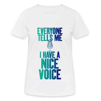J’ai une belle - T-shirt respirant Femme - blanc - Devant - AI Model Female 172 dark (172cm)