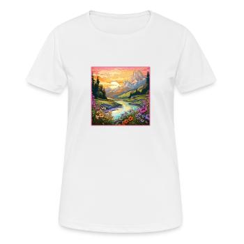 Love Nature à la Jugendstil - Frauen T-Shirt atmungsaktiv - Weiß - Vorne - AI Model Female 172 dark (172cm)