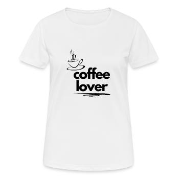Amateur de café - T-shirt respirant Femme - blanc - Devant - AI Model Female 172 dark (172cm)
