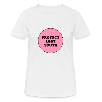 Protect LGBT Youth - Women's Breathable T-Shirt - white - Front - AI Model Female 172 dark (172cm)