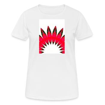 Dentelle en ROUGE - T-shirt respirant Femme - blanc - Devant - AI Model Female 172 dark (172cm)