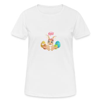 Happy Easter Bunny Egg - Women's Breathable T-Shirt - white - Front - AI Model Female 172 dark (172cm)