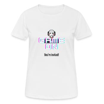 SAW: Game On. - Women's Breathable T-Shirt - white - Front - AI Model Female 172 dark (172cm)