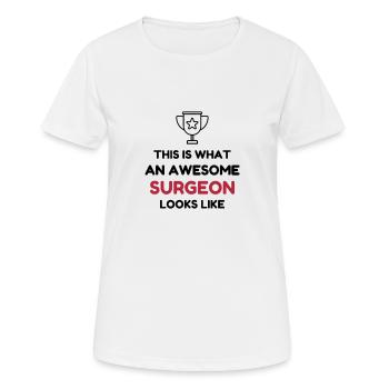Arzt / Medizin / Chirurg / Chirurgie - Frauen T-Shirt atmungsaktiv - Weiß - Vorne - AI Model Female 172 dark (172cm)