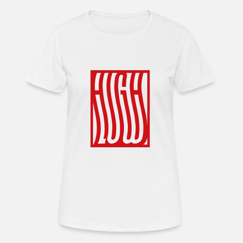 High to Low - Low to High - Women's Breathable T-Shirt - white
