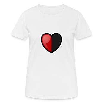 Rollenspiel-Herz: Halb voll - Frauen T-Shirt atmungsaktiv - Weiß - Vorne - AI Model Female 172 dark (172cm)