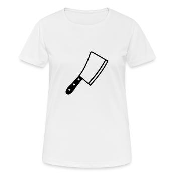 Couteau - T-shirt respirant Femme - blanc - Devant - AI Model Female 172 dark (172cm)