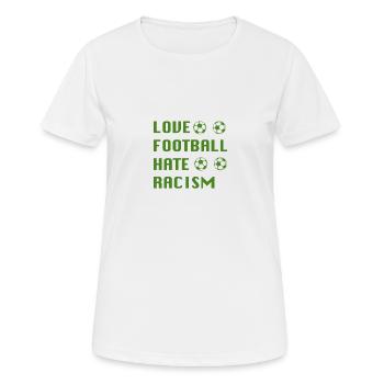 Love Football Hate Racism green - T-shirt respirant Femme - blanc - Devant - AI Model Female 172 dark (172cm)