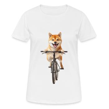 Shiba Inu - Frauen T-Shirt atmungsaktiv - Weiß - Vorne - AI Model Female 172 dark (172cm)