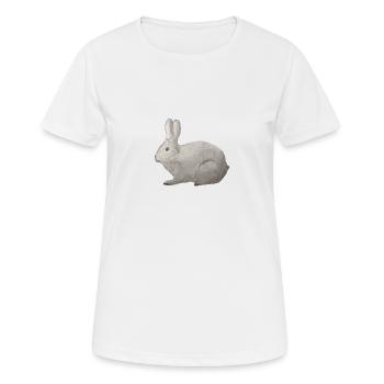 Lièvre - T-shirt respirant Femme - blanc - Devant - AI Model Female 172 dark (172cm)
