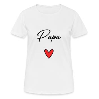 PAPA. VATERTAG. FROHER VATERTAG. ALLES GUTE ZUM GEBURTSTAG. - Frauen T-Shirt atmungsaktiv - Weiß - Vorne - AI Model Female 172 dark (172cm)