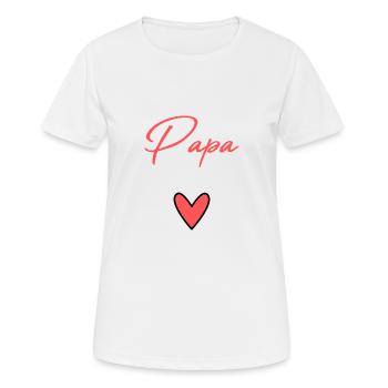 DAD. FATHER'S DAY. HAPPY FATHER'S DAY. HAPPY BIRTHDAY. - Women's Breathable T-Shirt - white - Front - AI Model Female 172 dark (172cm)