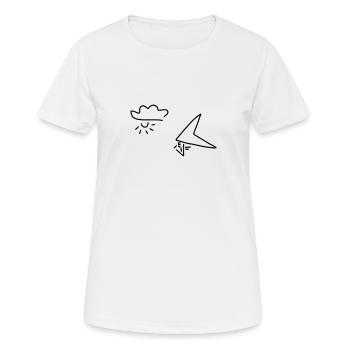 drachenflieger - Frauen T-Shirt atmungsaktiv - Weiß - Vorne - AI Model Female 172 dark (172cm)