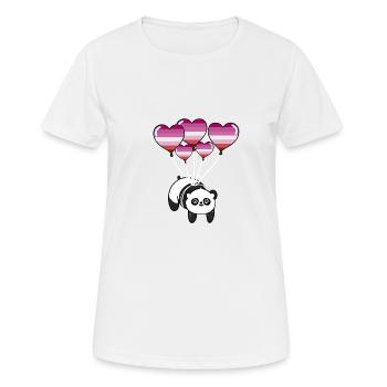 Panda Lesbian Pride - T-shirt respirant Femme - blanc - Devant - AI Model Female 172 dark (172cm)