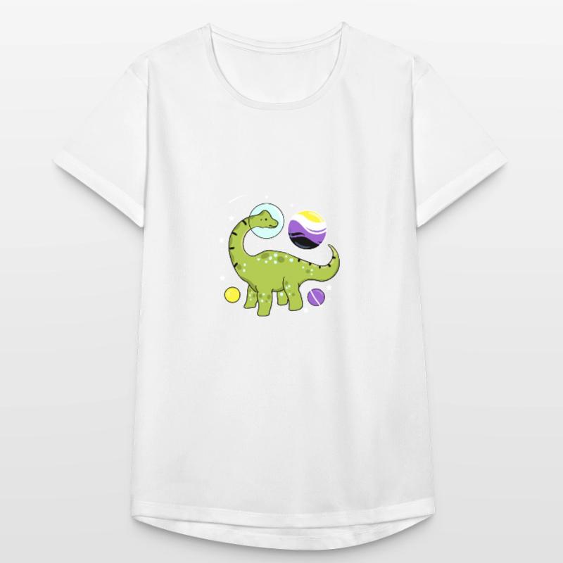 Brachiosaurus Nonbinary Pride Space Nonbinary P Women's Breathable T-Shirt