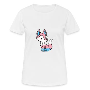 Trans Pride Fuchs Transgender Pride - T-shirt respirant Femme - blanc - Devant - AI Model Female 172 dark (172cm)