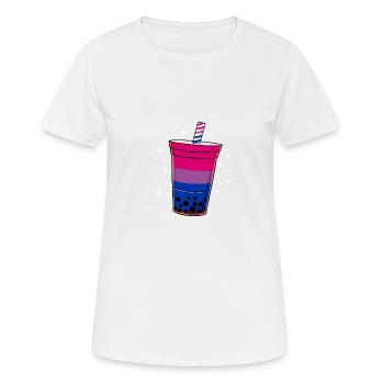 Bisexuel Bubble Tea Cadeau Bisexuel - T-shirt respirant Femme - blanc - Devant - AI Model Female 172 dark (172cm)