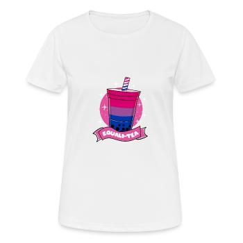 Bisexuel Pride Bubble Tea Cadeau bisexuel - T-shirt respirant Femme - blanc - Devant - AI Model Female 172 dark (172cm)