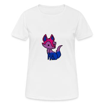 Fierté bisexuelle Fox Cadeau bisexuel - T-shirt respirant Femme - blanc - Devant - AI Model Female 172 dark (172cm)