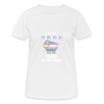 At The Transgender Sheep Of The Family - Women's Breathable T-Shirt - white - Front - AI Model Female 172 dark (172cm)