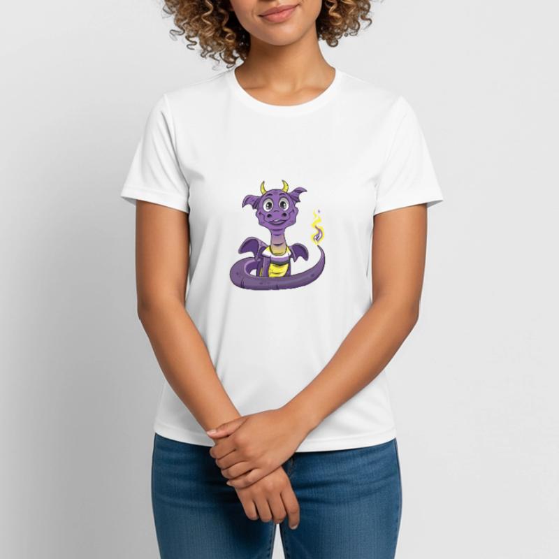 Nonbinary Pride Dragon Nonbinary Women's Breathable T-Shirt