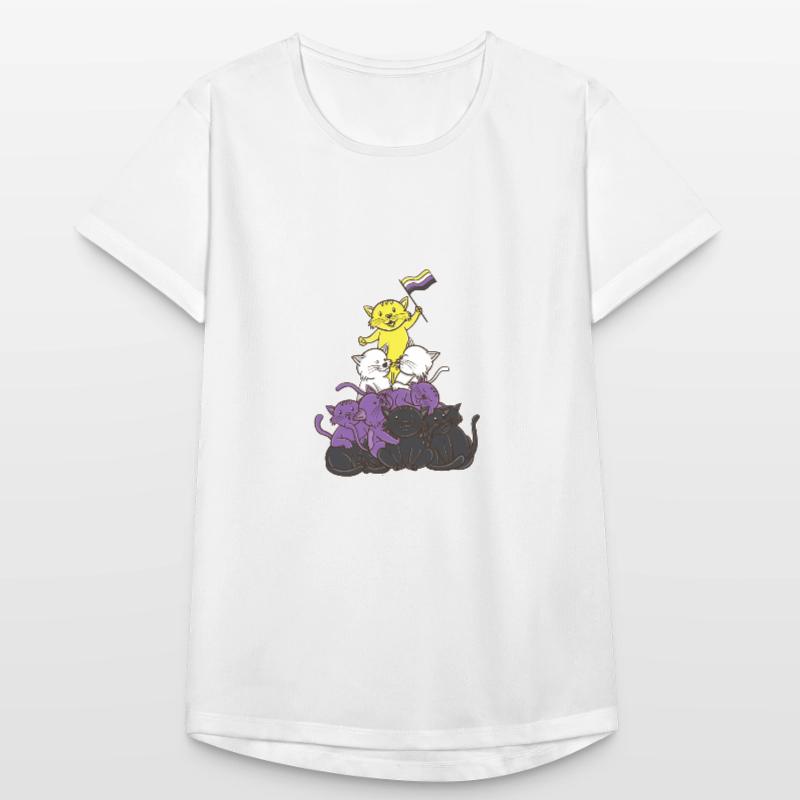 Non-binary cats Non-binary pride Women's Breathable T-Shirt
