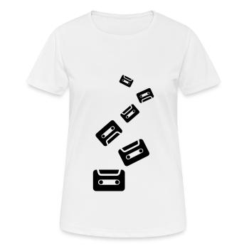 Cassette symbol - Women's Breathable T-Shirt - white - Front - AI Model Female 172 dark (172cm)