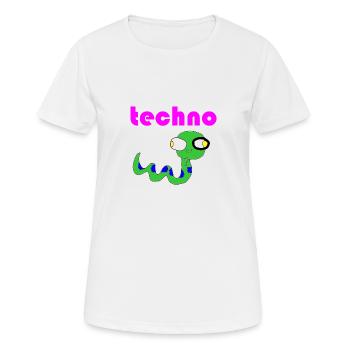 techno schlange - Frauen T-Shirt atmungsaktiv - Weiß - Vorne - AI Model Female 172 dark (172cm)