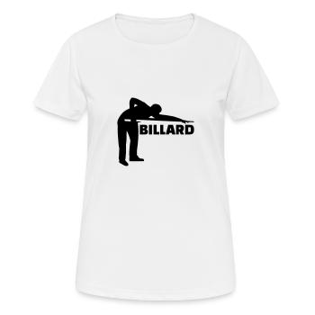 Billard - Frauen T-Shirt atmungsaktiv - Weiß - Vorne - AI Model Female 172 dark (172cm)