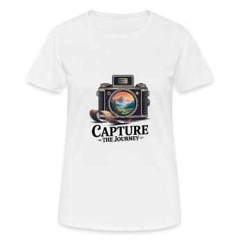 Capture the Journey - Women's Breathable T-Shirt - white - Front - AI Model Female 172 dark (172cm)