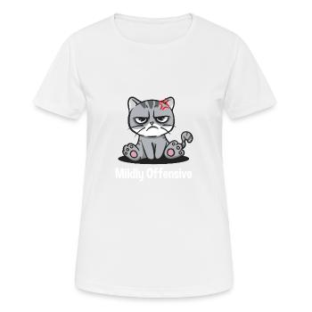 Leicht beleidigende sarkastische lustige Sarkasmus - Frauen T-Shirt atmungsaktiv - Weiß - Vorne - AI Model Female 172 dark (172cm)