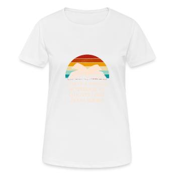 I have a whole notebook with quotes from funny - Women's Breathable T-Shirt - white - Front - AI Model Female 172 dark (172cm)