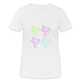 Mehrfarbige Palmen Innenarchitekt Geschenk - Frauen T-Shirt atmungsaktiv - Weiß - Vorne - AI Model Female 172 dark (172cm)