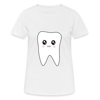 Dent Dents, Dents, Dentiste - T-shirt respirant Femme - blanc - Devant - AI Model Female 172 dark (172cm)