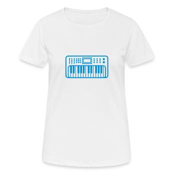 Keyboard piano - Women's Breathable T-Shirt - white - Front - AI Model Female 172 dark (172cm)