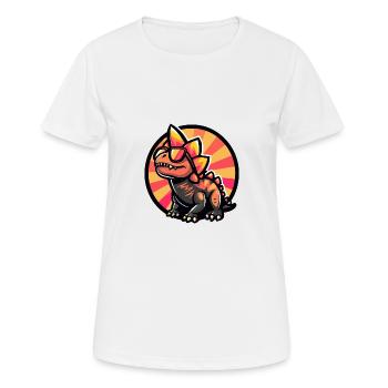 Dinosaur stegosaurus summer - Women's Breathable T-Shirt - white - Front - AI Model Female 172 dark (172cm)