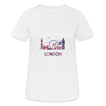 London City Big Ben Design - T-shirt respirant Femme - blanc - Devant - AI Model Female 172 dark (172cm)