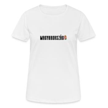 Magyarország Hongrie Blason drapeau - T-shirt respirant Femme - blanc - Devant - AI Model Female 172 dark (172cm)
