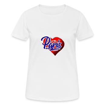 Paris - T-shirt respirant Femme - blanc - Devant - AI Model Female 172 dark (172cm)