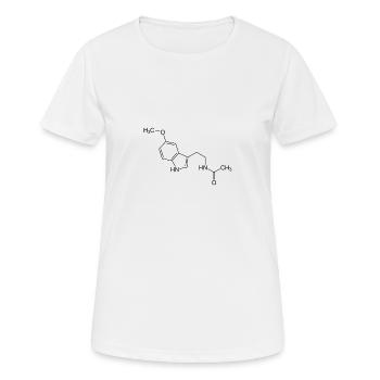 Melatonin structural formula - Women's Breathable T-Shirt - white - Front - AI Model Female 172 dark (172cm)