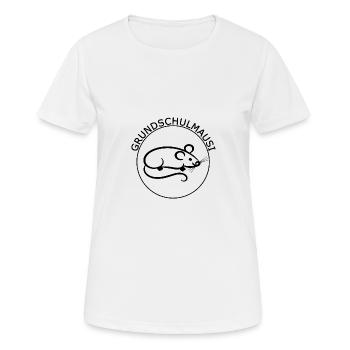 Grundschulmausi - Frauen T-Shirt atmungsaktiv - Weiß - Vorne - AI Model Female 172 dark (172cm)