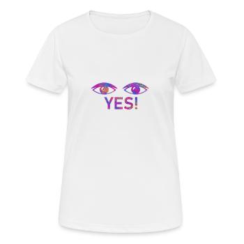SAY YES - T-shirt respirant Femme - blanc - Devant - AI Model Female 172 dark (172cm)