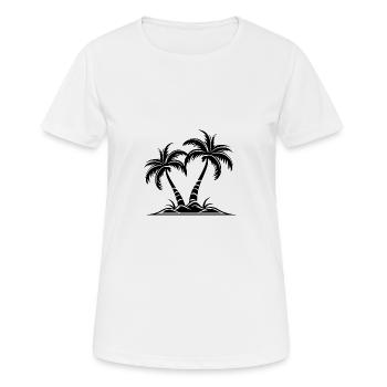 Île Palm - T-shirt respirant Femme - blanc - Devant - AI Model Female 172 dark (172cm)