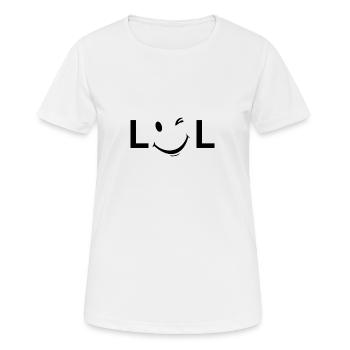 LOL Unisex - Frauen T-Shirt atmungsaktiv - Weiß - Vorne - AI Model Female 172 dark (172cm)