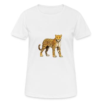 Guépard - T-shirt respirant Femme - blanc - Devant - AI Model Female 172 dark (172cm)