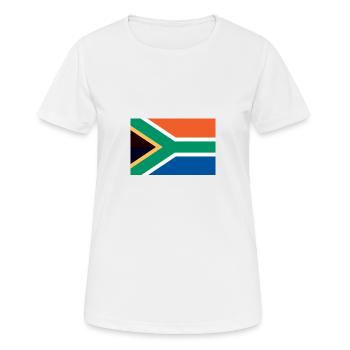 South Africa - Frauen T-Shirt atmungsaktiv - Weiß - Vorne - AI Model Female 172 dark (172cm)