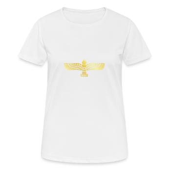 Suryoyo-Syrien - Frauen T-Shirt atmungsaktiv - Weiß - Vorne - AI Model Female 172 dark (172cm)