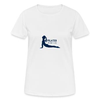 Pilates - Women's Breathable T-Shirt - white - Front - AI Model Female 172 dark (172cm)