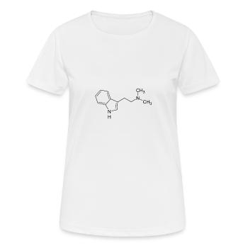 DMT dimethyltryptamine formule structurelle - T-shirt respirant Femme - blanc - Devant - AI Model Female 172 dark (172cm)