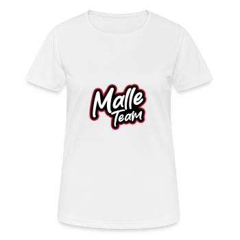 L’équipe Malle - T-shirt respirant Femme - blanc - Devant - AI Model Female 172 dark (172cm)